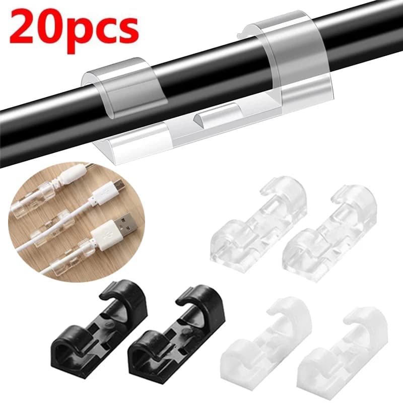 Organizzatore di clip per cavi Supporto per avvolgicavo a goccia Auricolare Protezione per clip per cavo per mouse Clip per gestione cavi USB Gestore di cavi per la casa