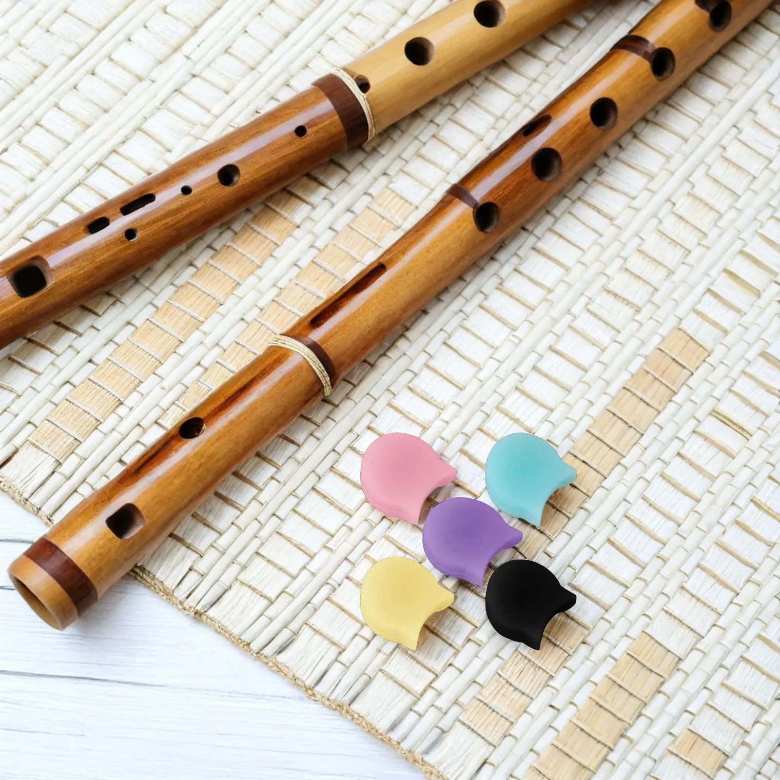 10 Pezzi Cuscinetti in Silicone Ergonomici per Appoggio Pollice Clarinetto, Protezione Morbida per Pollice per Strumenti a Fiato Oboe e Flauto Dolce