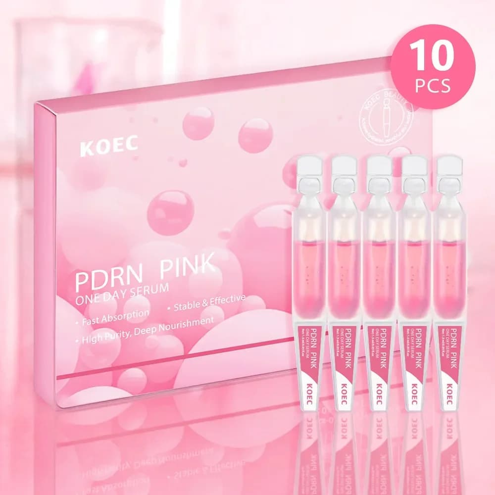 PDRN Daily Ampoule Set Pack of 10: oil control, pore minimization, skin clearing and wrinkle reduction. Hydration treatment.