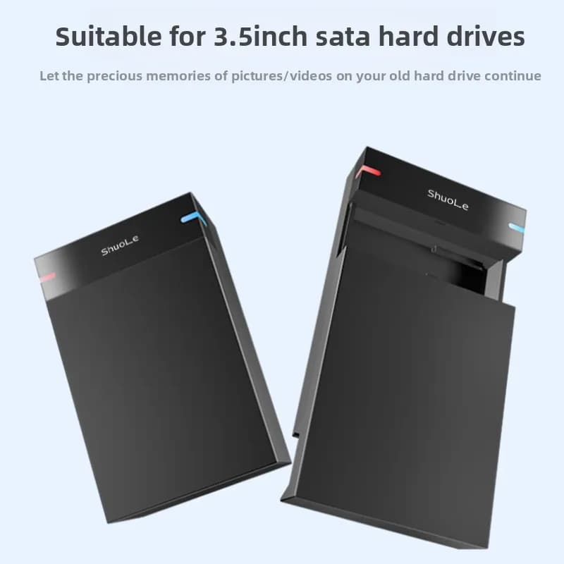 Case per HDD da 2,5/3,5 pollici USB 3.0, custodia per disco rigido SATA a USB 3.0, lettore esterno per disco rigido, adattatore da 10 TB per PC e laptop