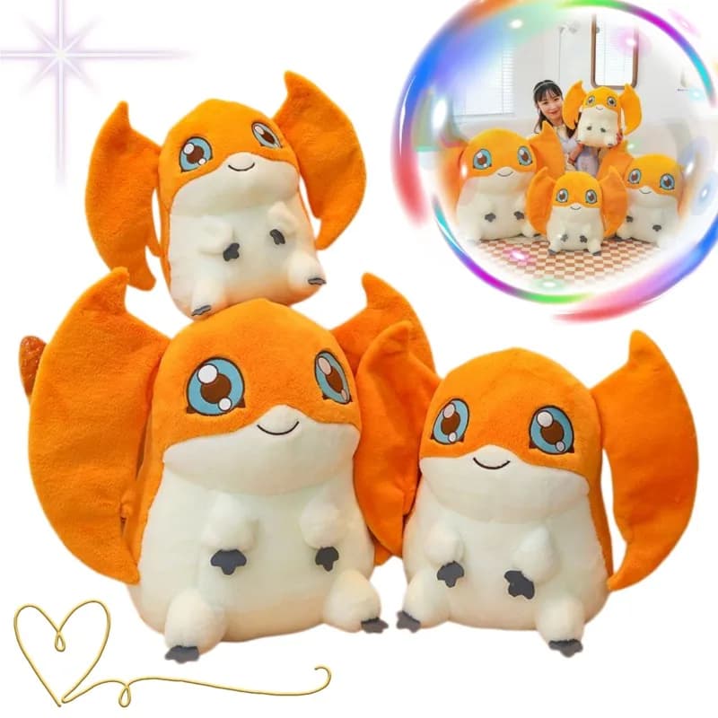 Peluche Digimon Patamon, simpatico elfo dei cartoni animati, animale di peluche super morbido, accessorio anime Kawaii, regalo di compleanno perfetto per un amico