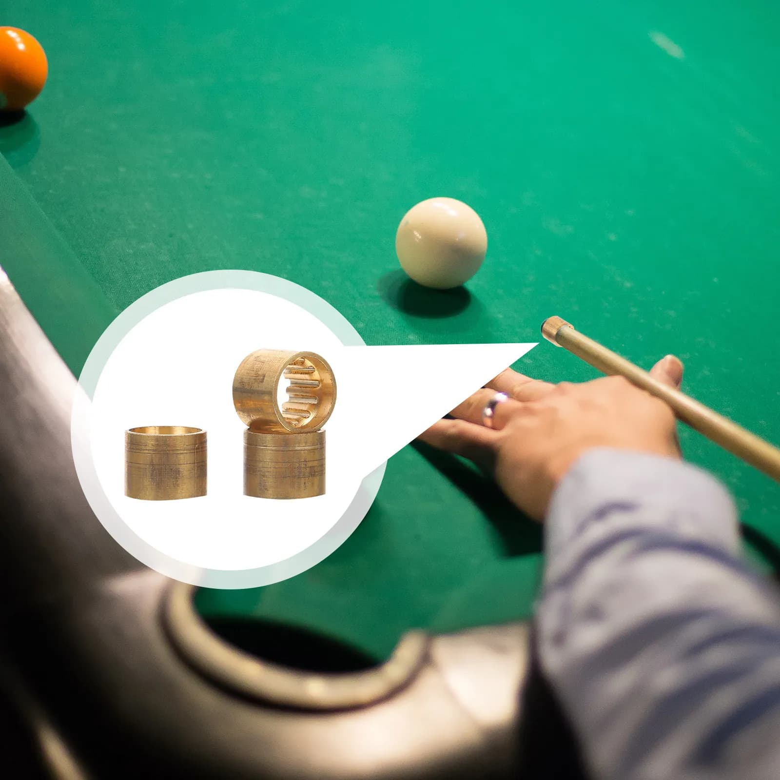 20 Pezzi Terminali in Rame per Stecche da Biliardo e Snooker, Ricambi Leggeri, Portatili e Facili da Installare
