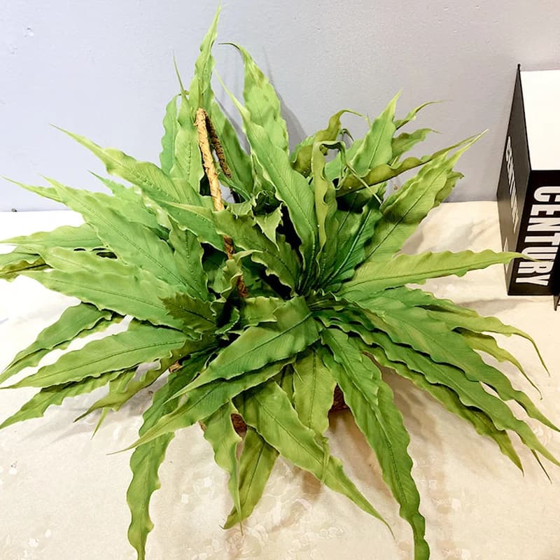 Grande felce artificiale 40cm 15 foglie felce finta tropicale all'ingrosso foglie persiane piante appese a parete per la decorazione del giardino di casa
