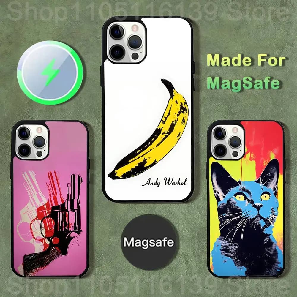 A-Andy W-Warhol Art Phone Case For iPhone 17,16,15,14,13,12,11,Pro,Max,Plus,Mini,SE4,E Magnetic Magsafe Wireless Charging