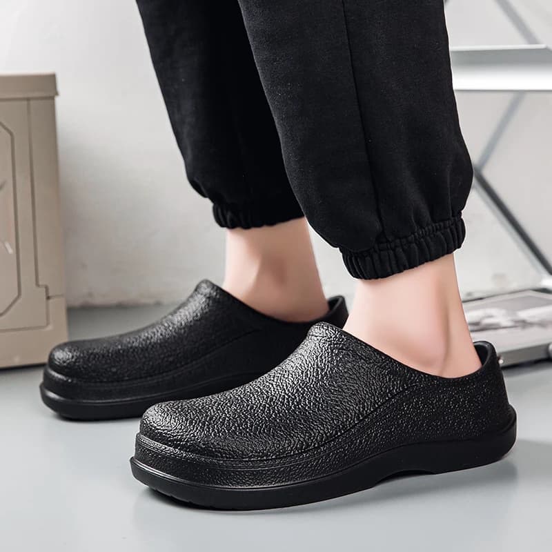 Scarpe da Chef per Uomo, Ciabatte Estive da Spiaggia, Impermeabili e Oleorepellenti, Scarpe da Cucina Antiscivolo, Zoccoli da Giardino, Scarpe da Lavoro per Hotel, Sandali in EVA