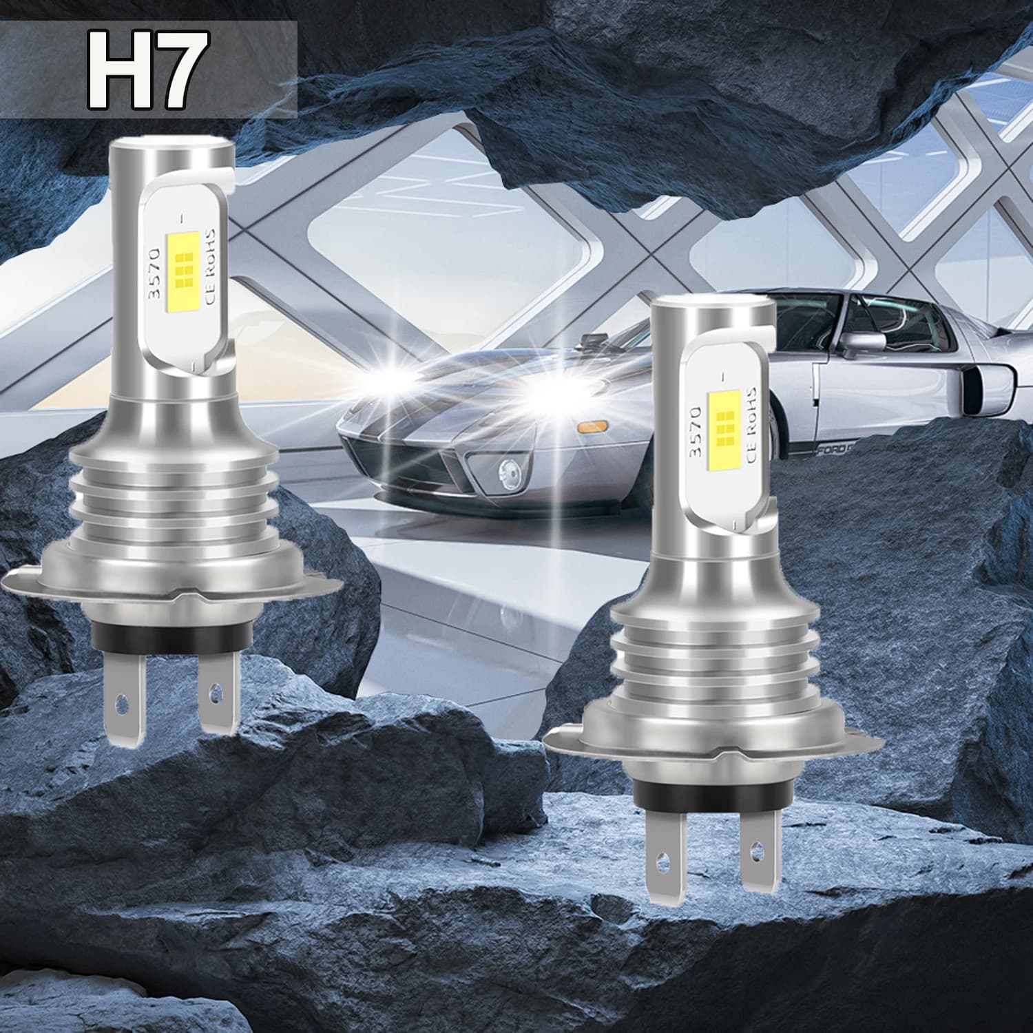 Lamp bulbs for H7 LED headlights Car fendinebbia lamps 12V 55W Car fendinebbia lamp with high power 6000K Faro h7 Super bright lamps