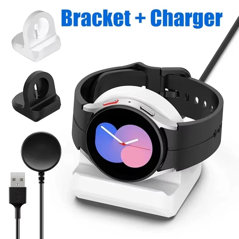 Caricatore wireless magnetico per orologio Samsung Galaxy Watch 4 3 Active 2, stazione di ricarica rapida portatile da tavolo.
