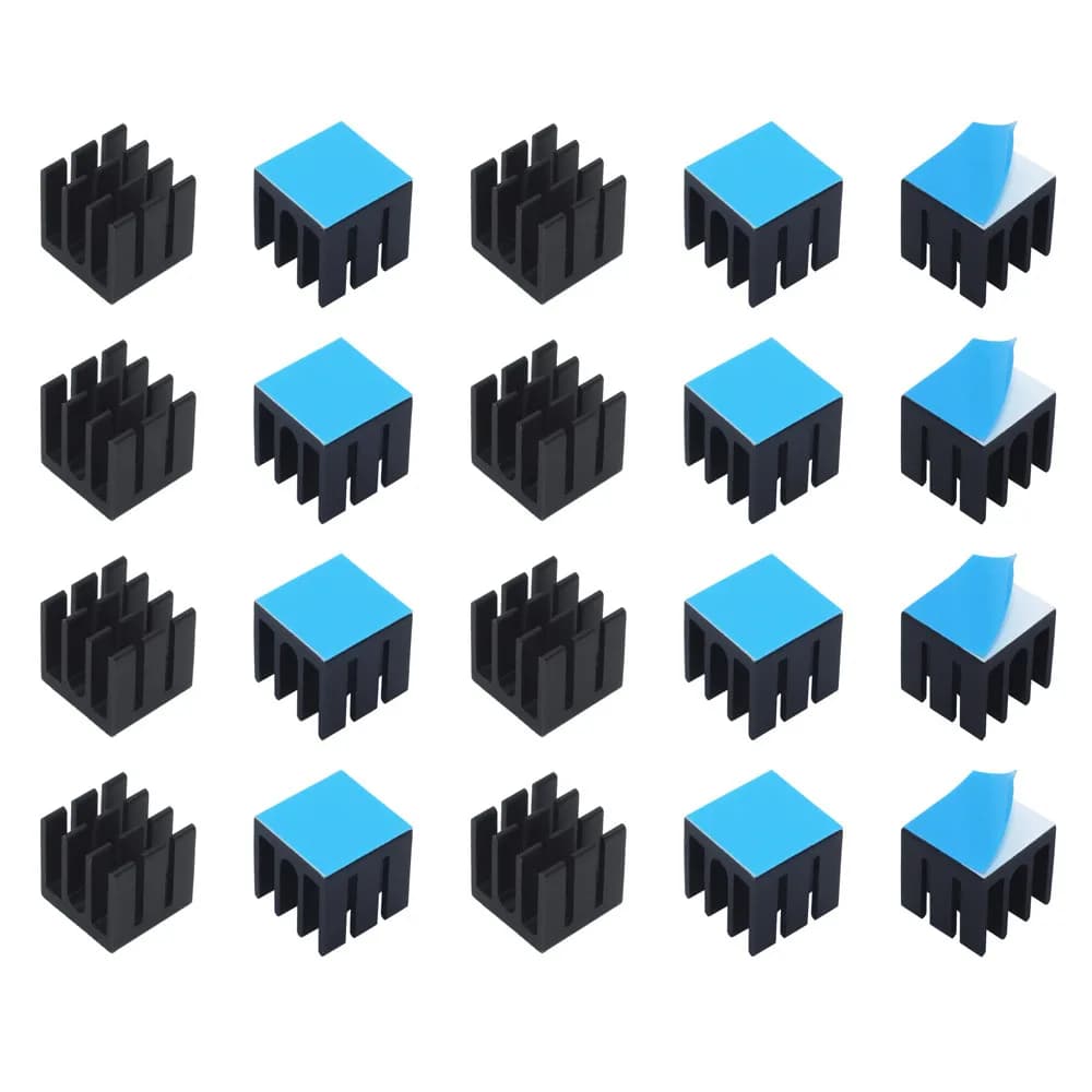 12x12x12mm 50 pz Dissipatore di Calore In Alluminio Radiatore di Raffreddamento Dissipatore di Calore per Chip IC Elettronico MOS Raspberry pi Raffreddamento Con Nastro Termico
