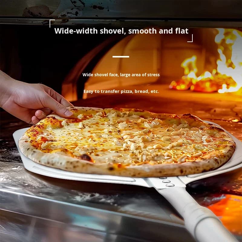Classica pala per trasferimento di hamburger per pizza rimovibile in metallo, strumenti di cottura addensati, grande spatola per pizza multifunzionale