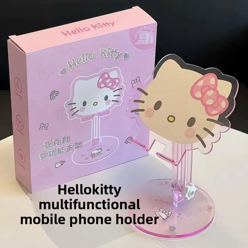 Hellokitty foldable mobile phone stand Cute cartoon tablet stand Lazy universal multi-function stand Holiday gift Wholesale