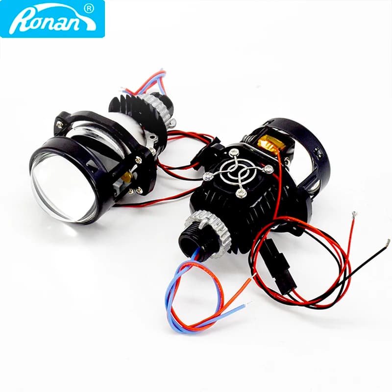 RONAN Mini proiettore bi-led da 2.0 pollici lenti per Retrofit faro per auto 5500K per H1 H4 H7 9005 9006 luce per moto