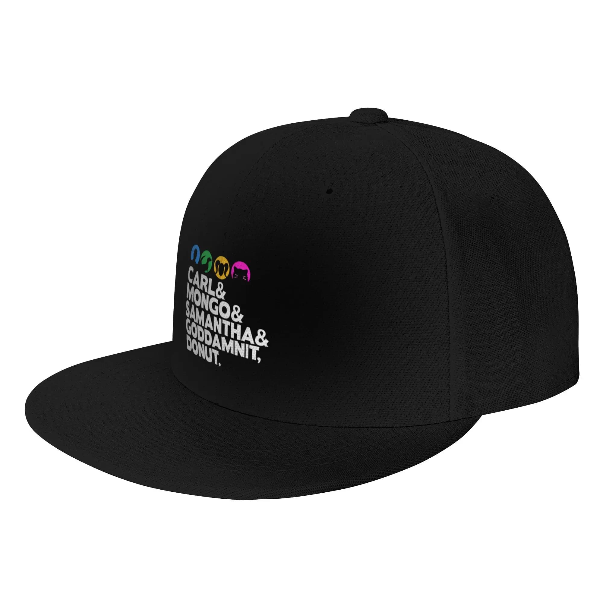 Fashion Carl and Mongo and Samantha and Goddamnit Donut Helvetica Flat Brim Sun Hat Light Vintage Hats For Man