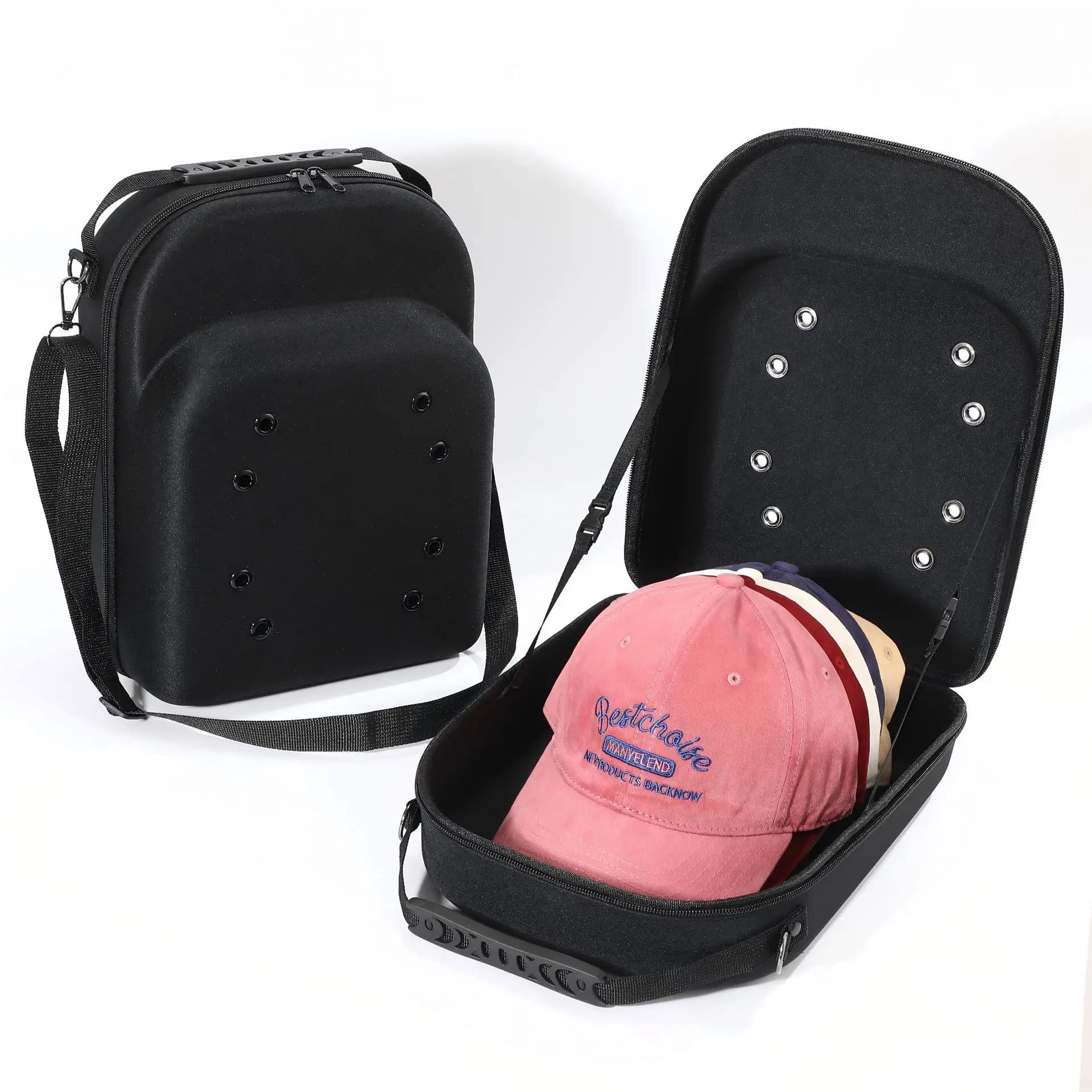 Borsa portatile impermeabile antiurto per cappellini da baseball, borsa a tracolla per baseball, scatola porta cappelli in EVA