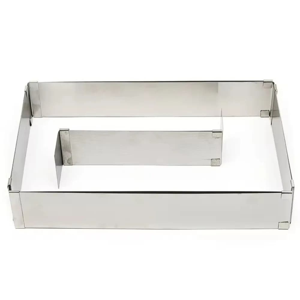 Stainless Steel Adjustable Mousse Cake Ring Rectangle/Square DIY Cake Mold Rust-proof Retractable Baking Mold Pastry