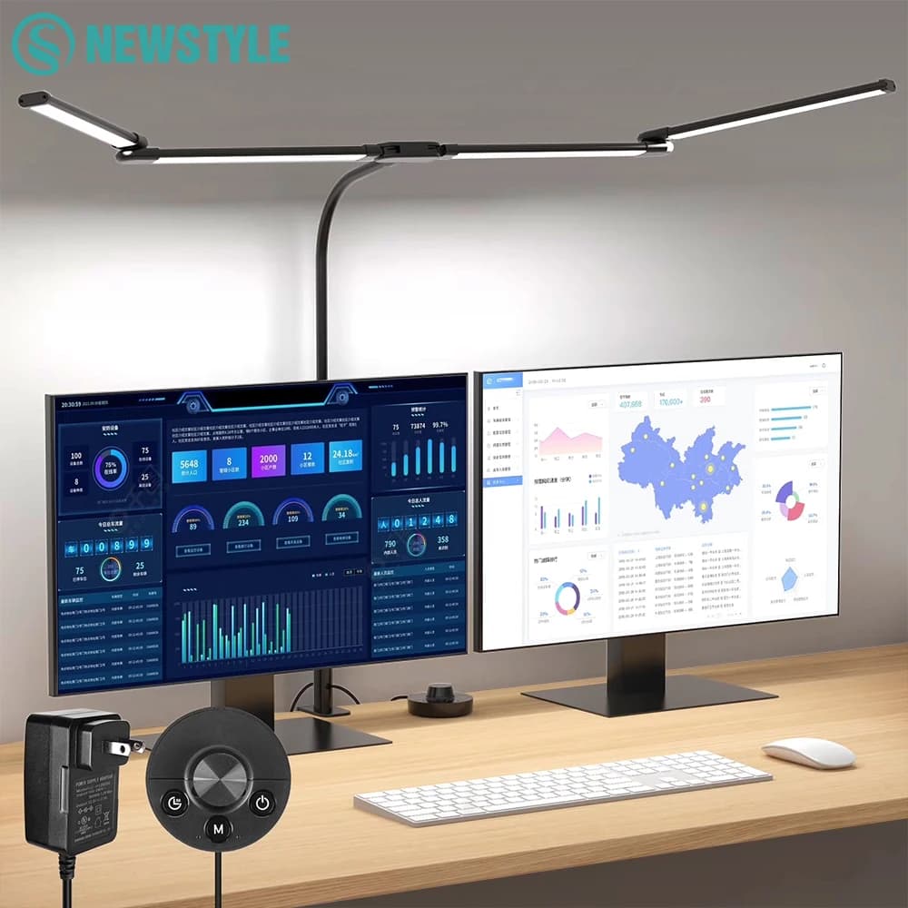 LED Desk Lamp with Clamp Desk Lamp for Home Office Architect Table Lamp with Automatic Adjustment Ultra Bright 24 W Table Lamp with Continuous Adjustment