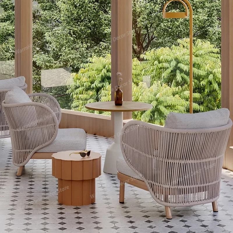 Divani da Esterno in Rattan per Cortile, Divani da Giardino Nordici per Soggiorno e Hotel, Sedia Gaming per Hotel, Mobili da Ufficio, Sedia da Giardino Lshysf