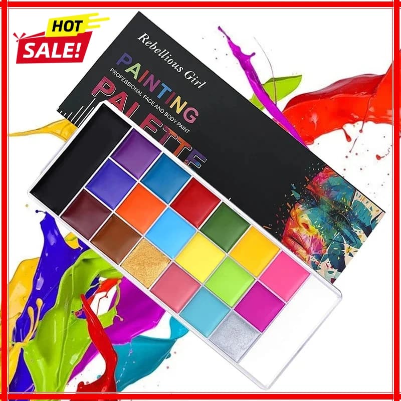 20 Colors Children's Adult Painting Set Halloween Party Makeup Fancy Dress Beauty Palette Face Body Painting Oil and Brush