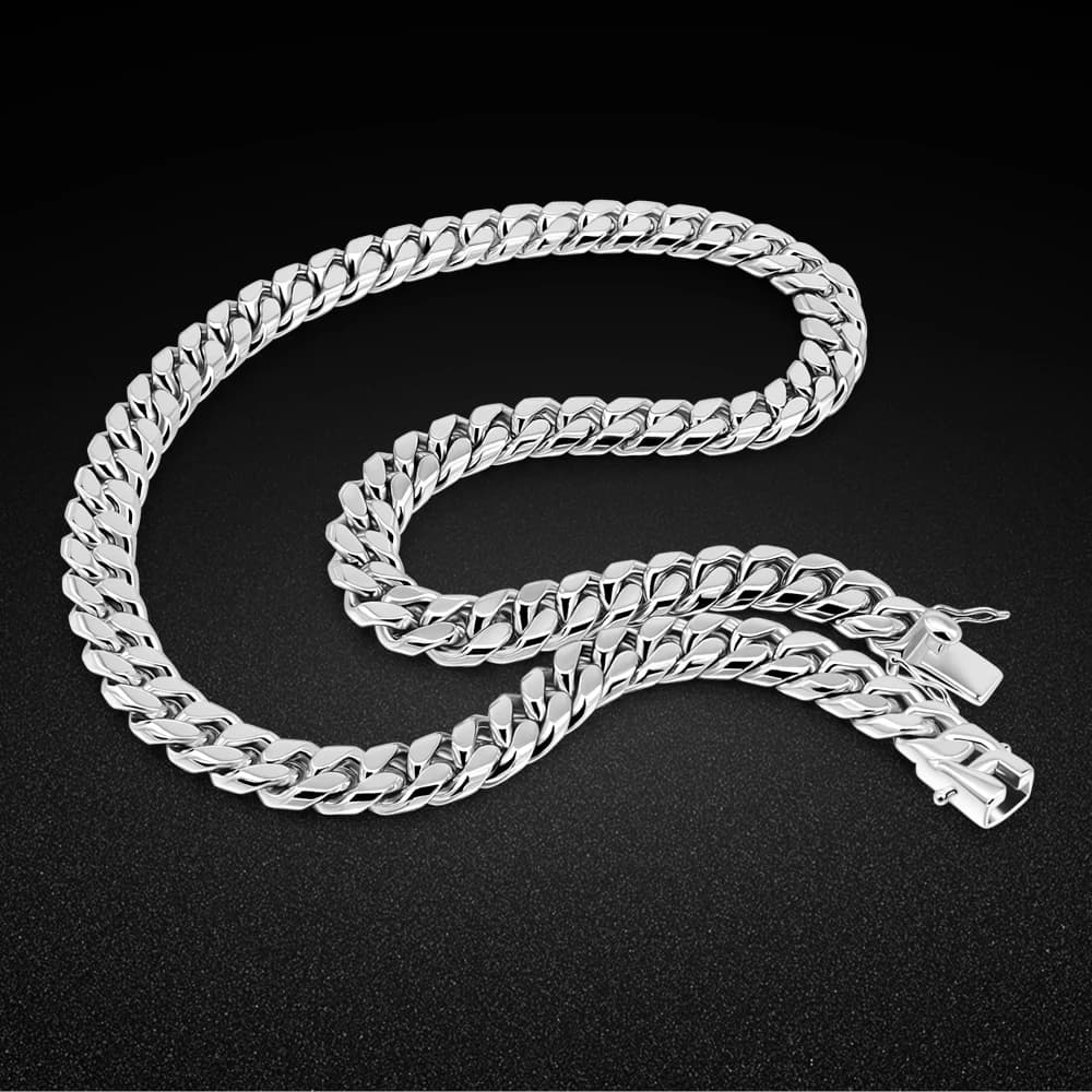 Vintage Retro Italy Pattern 10mm Chain Bracelet for Men 925 Sterling Silver Charm Jewelry Trendy Fine Accessory Gift