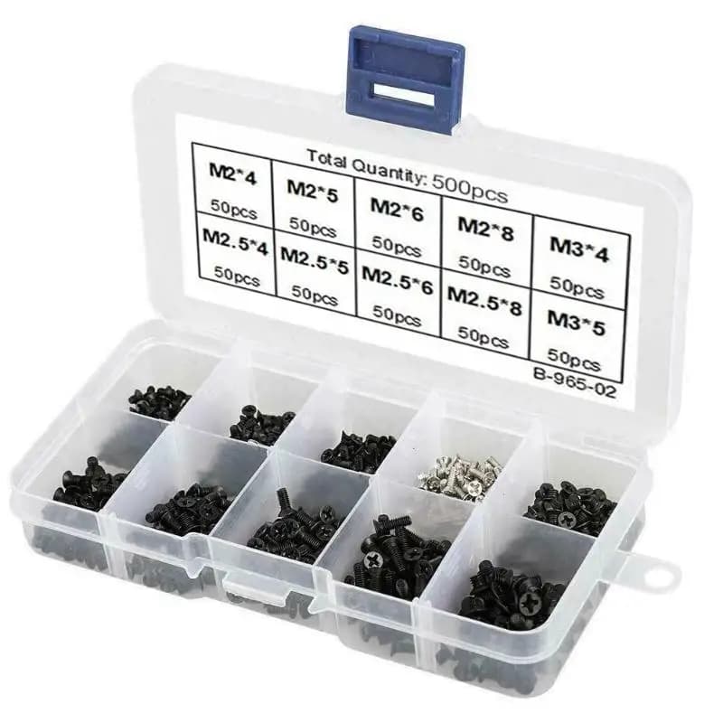 500/600Pcs M2 M2.5 M3 Mini Screw Set Carbon Steel Computer Notebook Laptop Repair Screws Kit