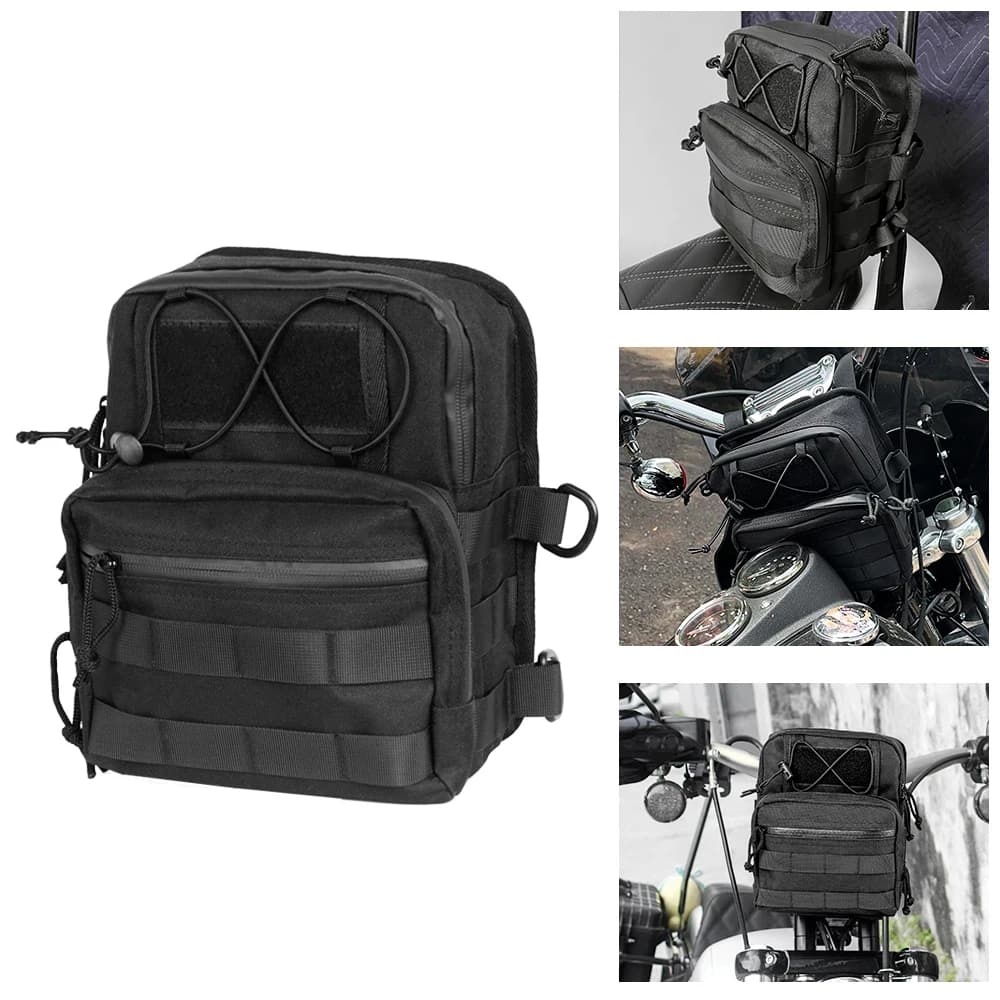Borsa per attrezzi moto Borsa universale Borsa per manubrio Borsa per manubrio Sissy Bar per Harley Softail Dyna Sportster FXBB Personalizzata