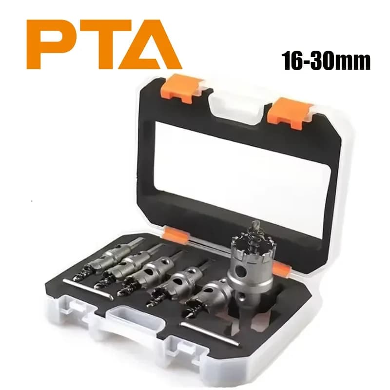 Set di frese a tazza TCT da 16-30mm con punta in carburo per acciaio inossidabile, lamiera di ferro e lavorazione dei metalli