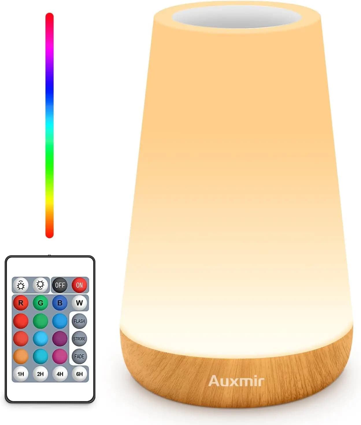 Luce Notturna LED con Controllo Touch e Remoto, 13 Colori RGB, Dimmerabile, Ricaricabile per Camera da Letto, Cameretta, Campeggio