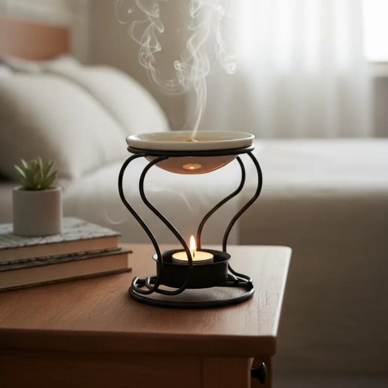 Metal Tealight Ceramic Tealight Candle Nafta Burner Pot wax for aromatherapy Diffuser crockery for home bedroom decor