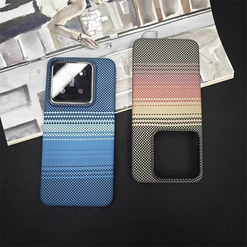 Custodia per Xiaomi 14 13 Mi 13T Pro Cover posteriore rigida per telefono a strisce ultra sottili per Xiaomi Mi14 14Pro 5G Fashion Shell Mezzo pacchetto Paraurti
