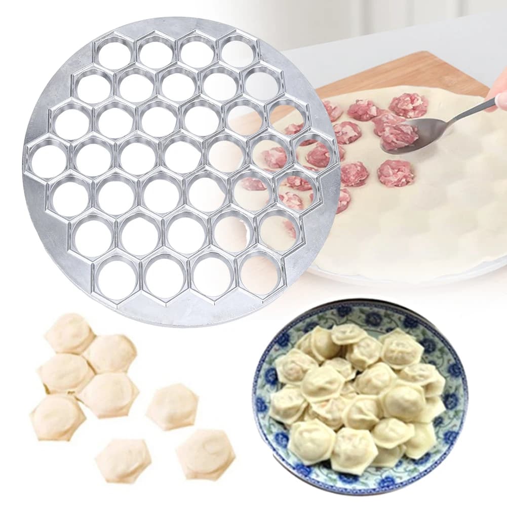 Stampo per gnocchi Pelmeni Maker Russo Ravioli Maker Stampo per gnocchi 37 fori Macchina per gnocchi facile per utensili da cucina per la famiglia domestica