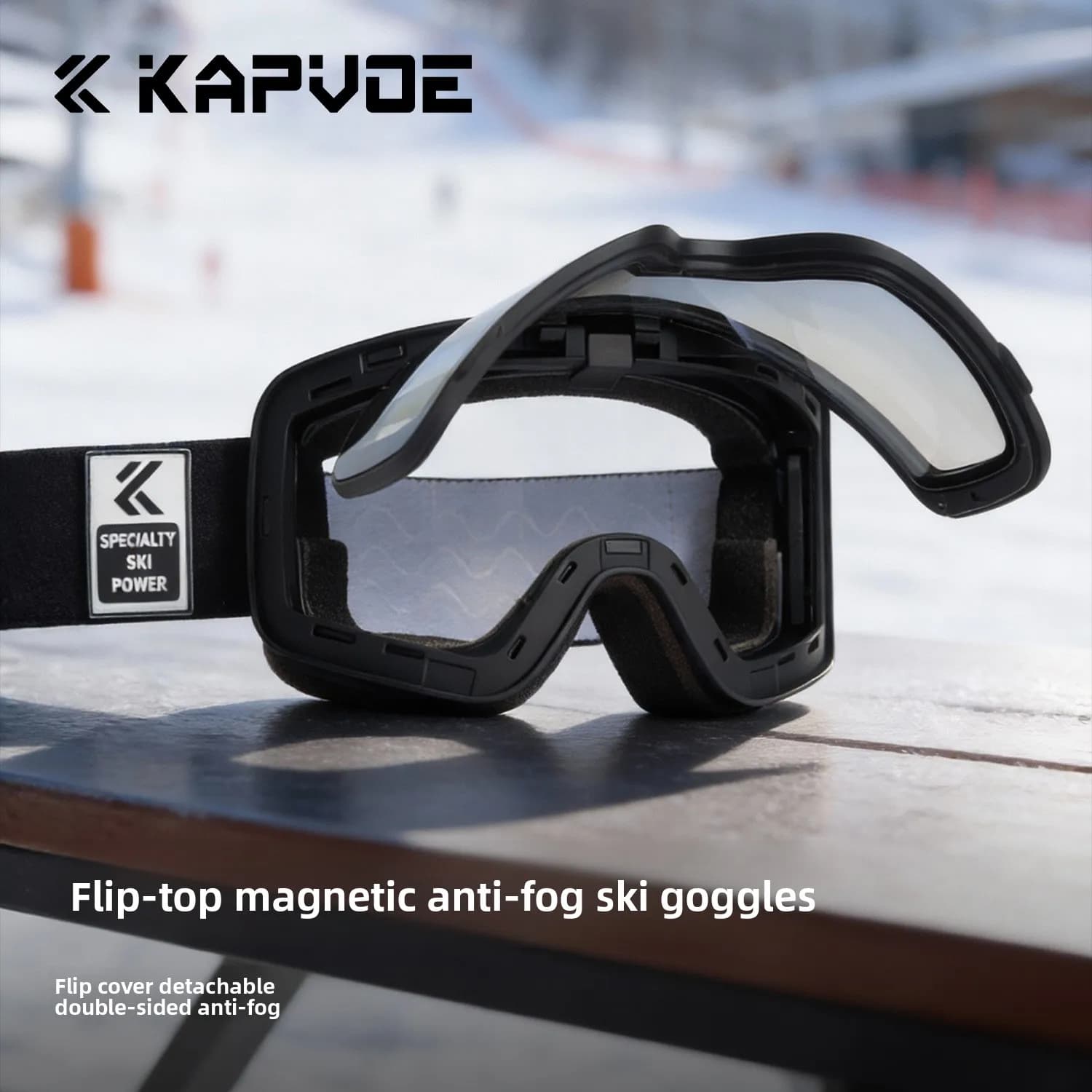 Occhiali da Sci KAPVOE Ice Wing, Antiappannamento, per Sport all'Aperto, Snowboard, Sci, Antivento