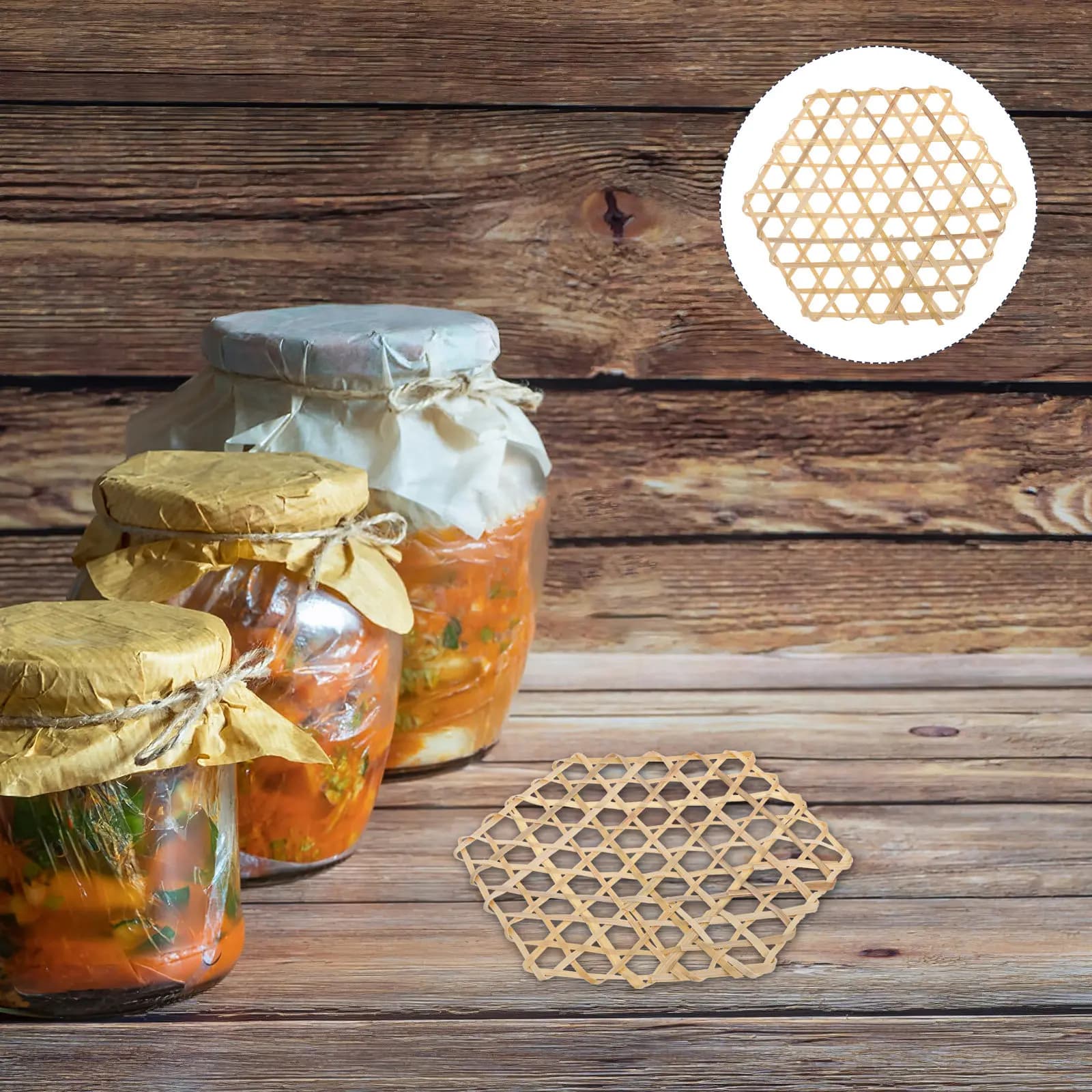 10 Pezzi Pesi per Fermentazione per Barattoli a Bocca Larga, Piastre a Rete per Sottaceti, Strumento per Pressare Sottaceti, Cavoli Fermentati e Kimchi