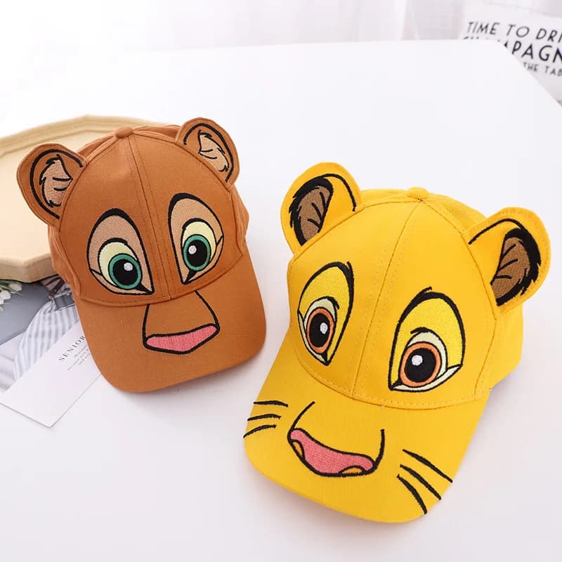 Disney Cute Hats Lion King Visors Cartoon Simba berretti da Baseball Lovely Mesh Summer Sun Hats for Boys Kawaii ricamo Cap