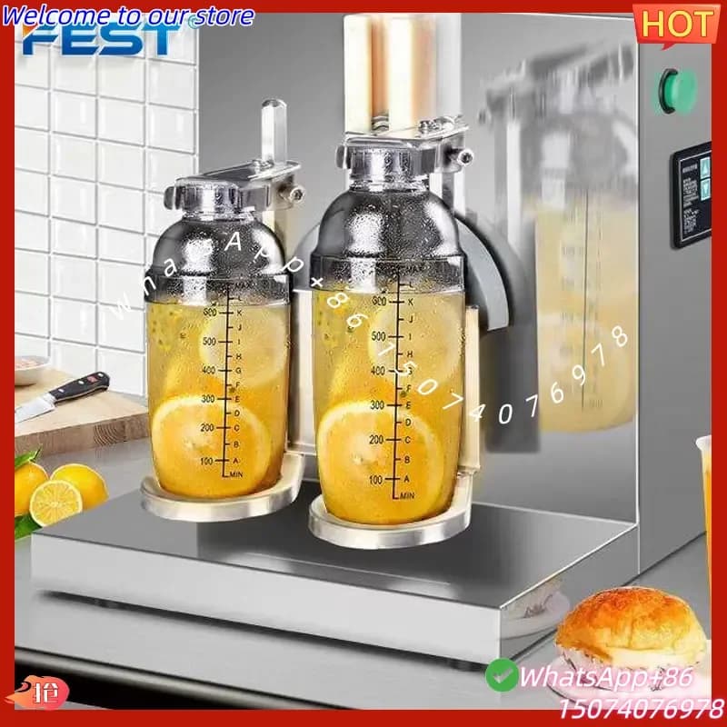 2026 FEST Factory Wholesale Two Bottles Cocktail Shaker Machine Milk Shake Milkshake Mixer