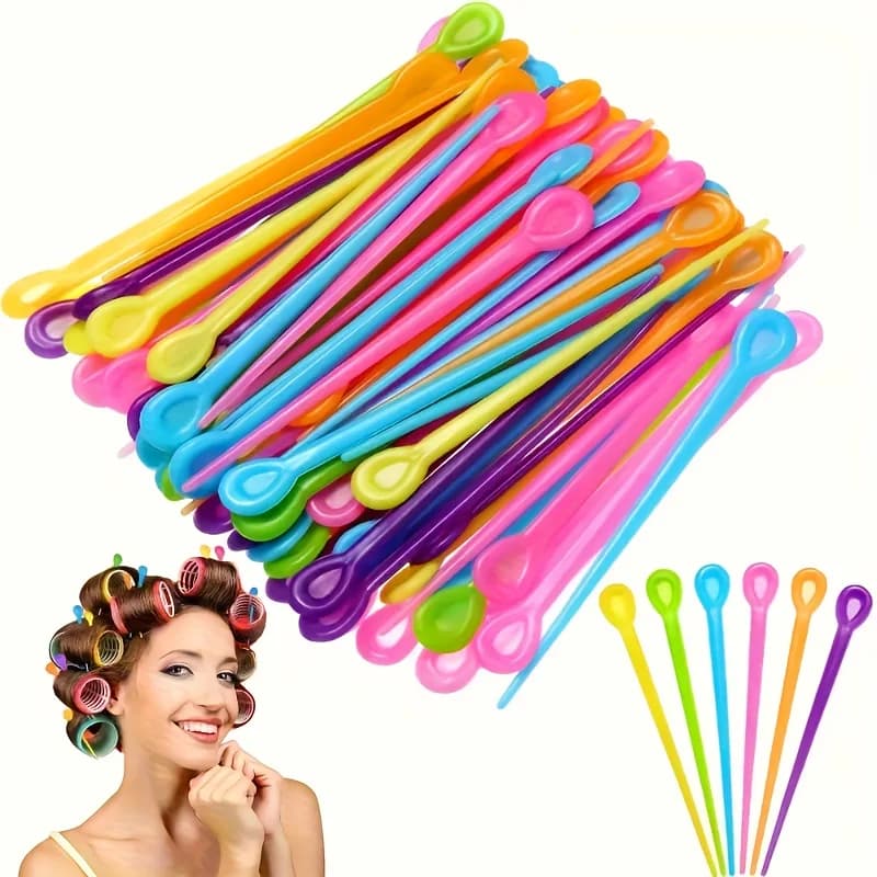 Ferro arricciacapelli con setole e clip, adatto per acconciature fai da te, disponibile in diverse misure per tutti i tipi di capelli e ricci.