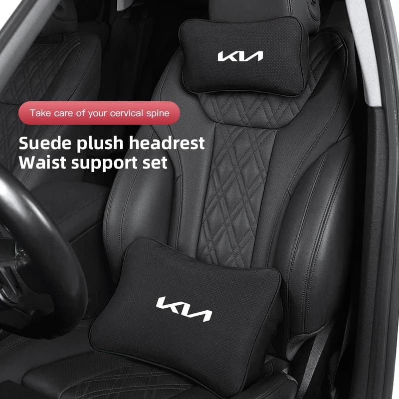 Supporto Lombare per Poggiatesta Auto, Cuscino per Sedile Interno, Protezione Collo, Adesivo per KIA EV6 Stinger RIO Sorento Picanto K5