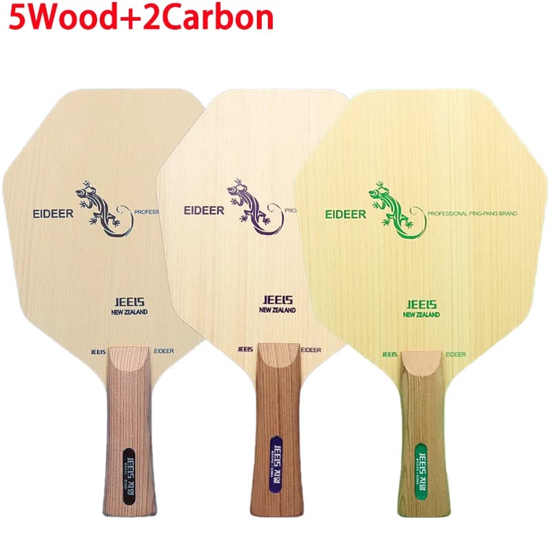 Ping Pong 7PLY Hexagon Rack with Base in 5 Woods + 2 Coal, High Elasticity Table Tennis Blade Eideer