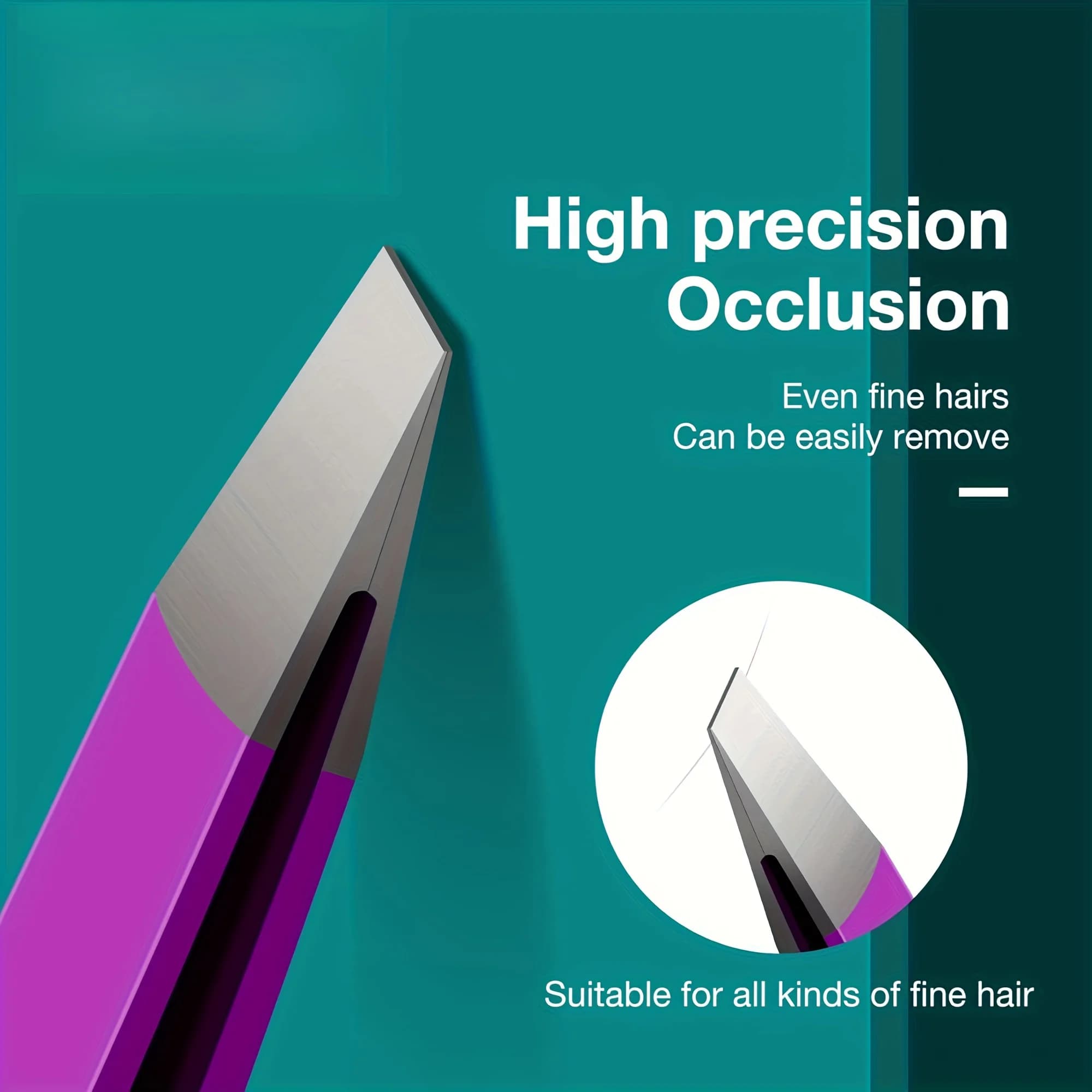 High Accuracy Eyebrow Clips Stainless Steel Folding Grips Purple Inclined Design Men's Beeping Christmas Gift