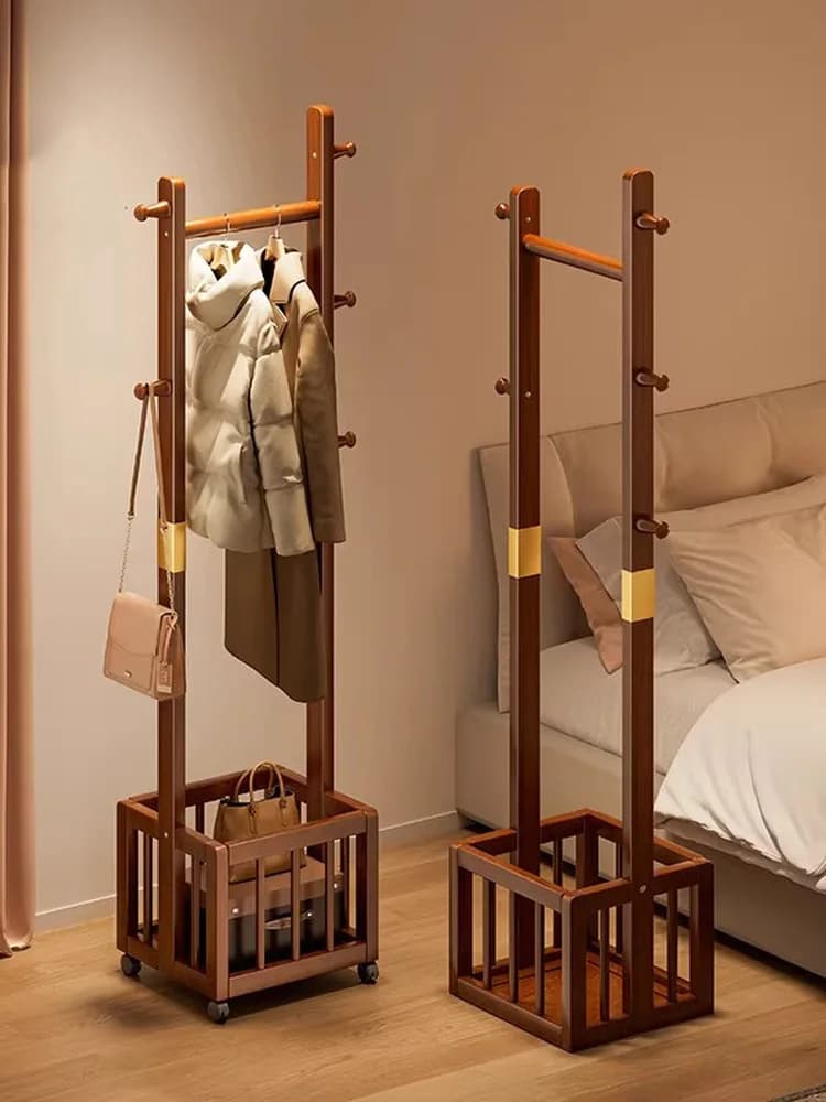 Ground Floor Hanger for Bedroom, Simple Design Space Saving, Home Use Clothes rack