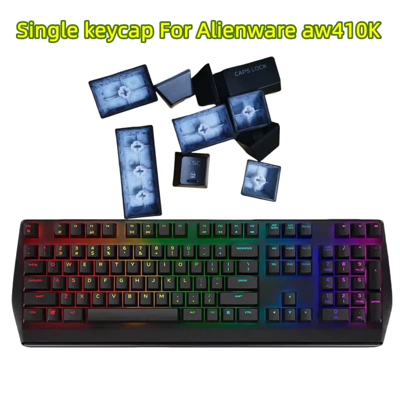 Layout USA Copritasto sostitutivo con copritasto singolo per tastiera da gioco RGB meccanica Dell Alienware aw410K