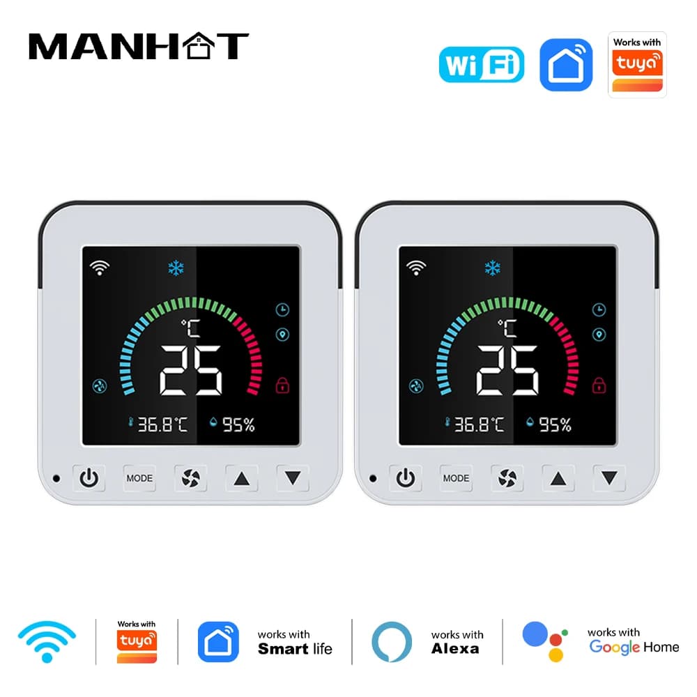 Termostato intelligente Tuya WiFi AC condizionatore d'aria IR temperatura umidità alimentazione USB a infrarossi controllo LCD touch screen Google Home