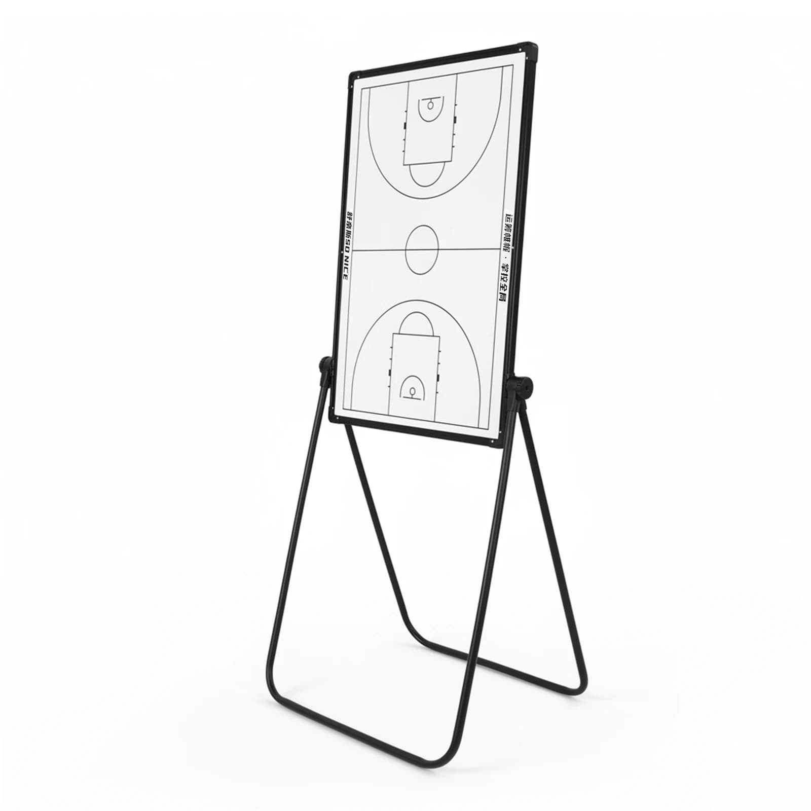 Basketball magnetic board with markers and rubber, double-sided basketball board reusable for basketball, football and volleyball coaches