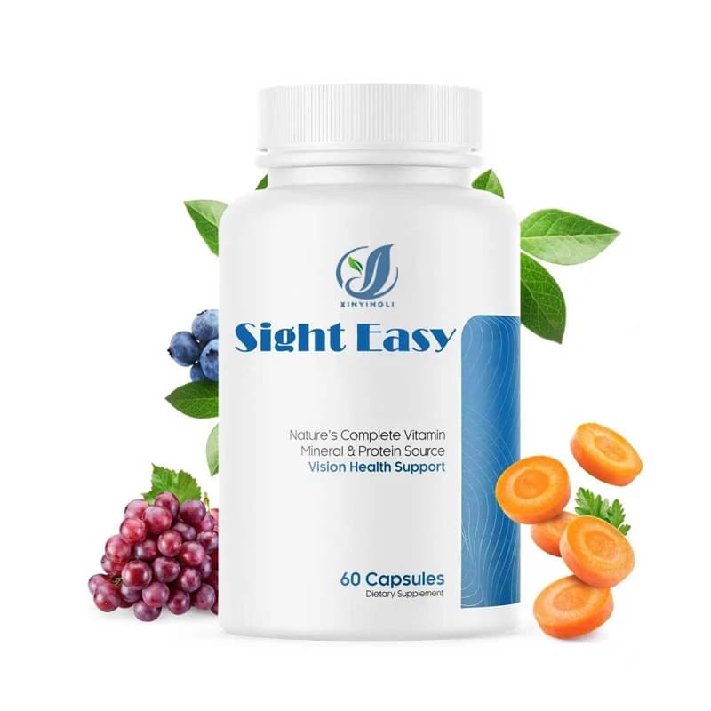 Supplements of vitamins and minerals for eyes containing lutein and zeaxanthin, vitamin E, zinc and red blueberry, which support the eye function
