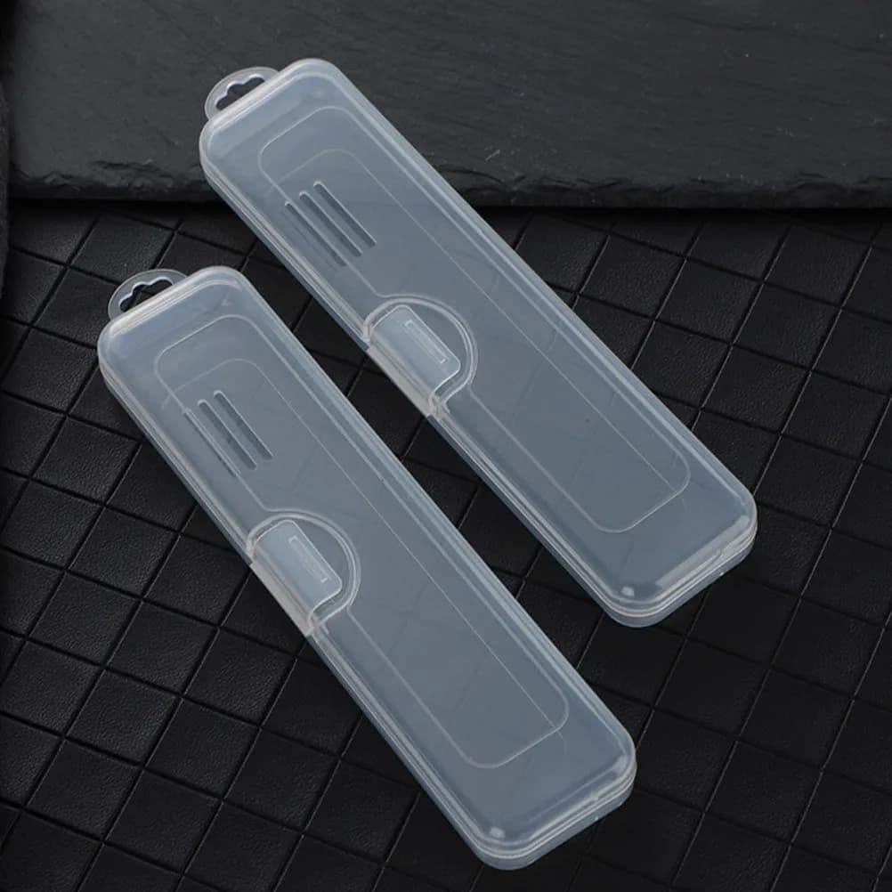 Porta Spazzolino da Viaggio Riutilizzabile, Contenitore in Plastica Trasparente Leggero per Spazzolino e Dentifricio, Facile da Trasportare