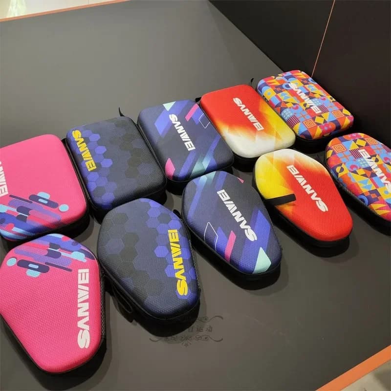 Hard Case for ping pong SANWEI Hexagon Sports Specific Pumpkin Protective Case Cover for square racket