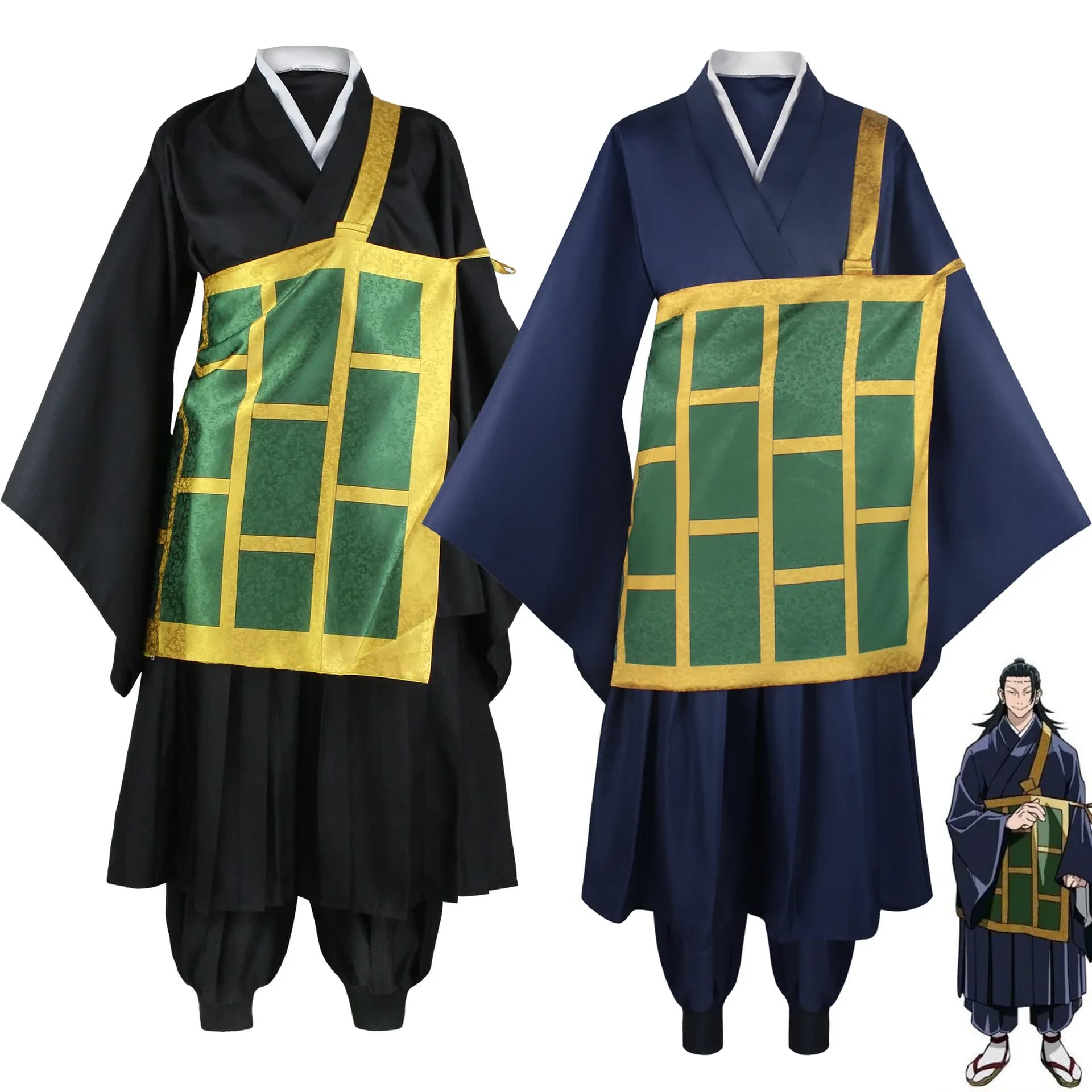 2026 Cosplay Costume Black Blue kimono School Uniform Anime Clothe Halloween Costumes For Women Man