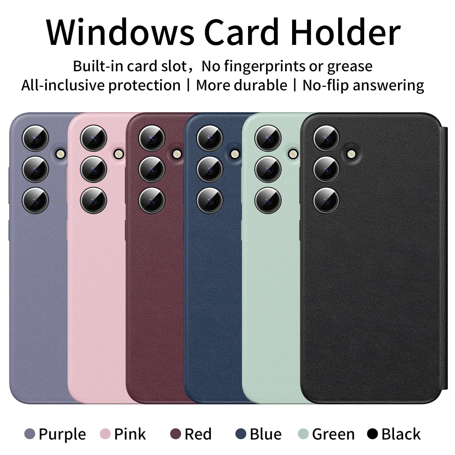 Case For Samsung Galaxy S26 S25 Ultra S24+ S23 S22 A55 A56 A17 Luxury S View Smart Window Card Holder Wallet Leather Cases Cover