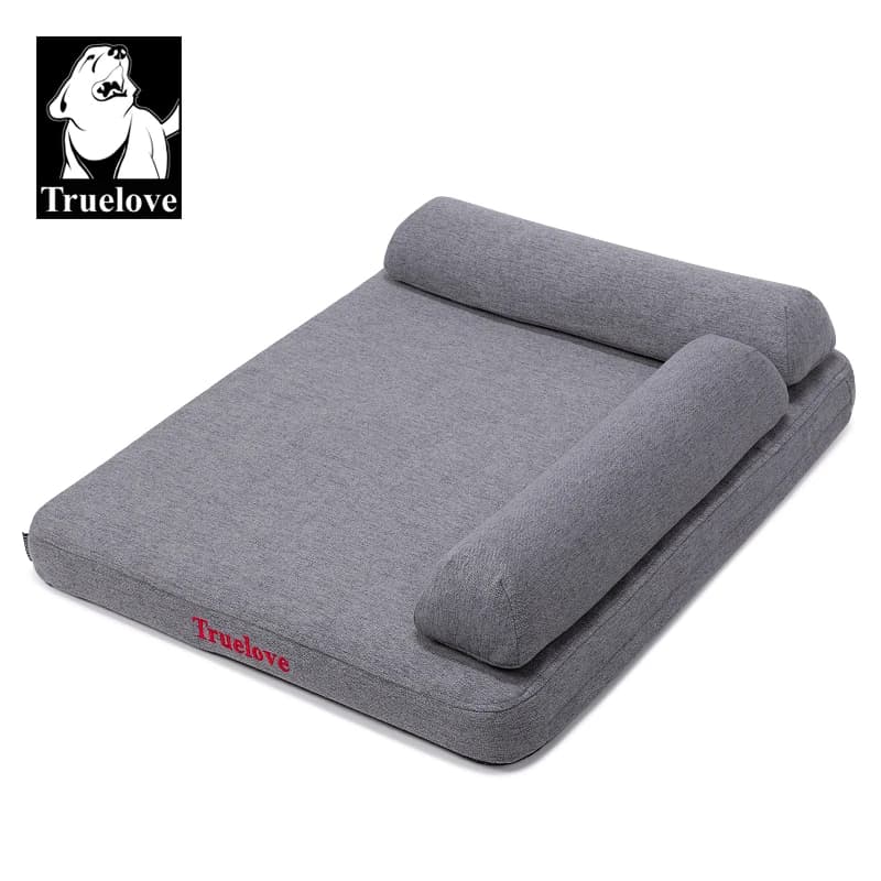 Truelove Pet Bed With Soft Memory Foam Bearing Comfortable Durable 100% Linen Fabric for Cats and Dogs Removable TLX1211