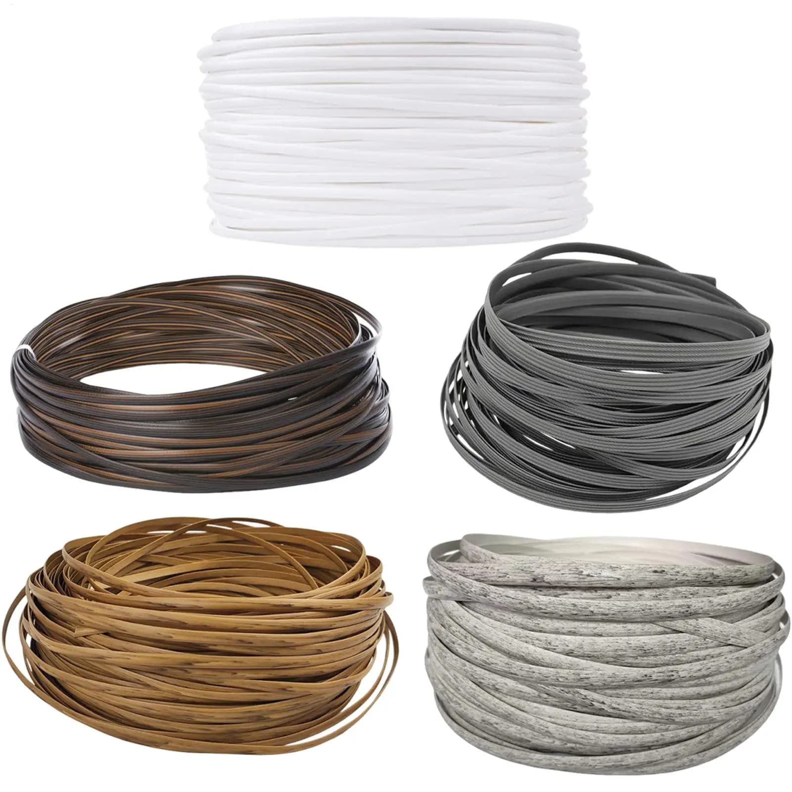 Rotolo di Materiale Sintetico in Rattan PE da 120 Piedi, Corda per Intrecciare a Mano, Riparazione di Mobili, Letti, Divani, Sedie, Tavoli, Cesti