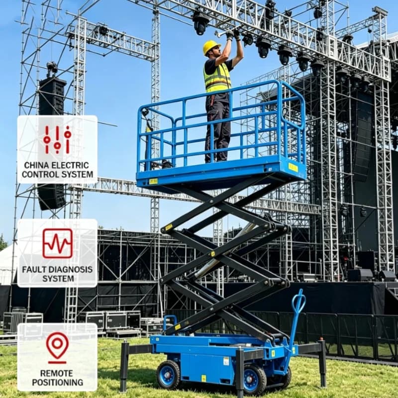 Mobile Scissor Lift Platform 500kg Heavy Duty Hydraulic Lifting Table For Warehouse Cargo Handling Construction Customized