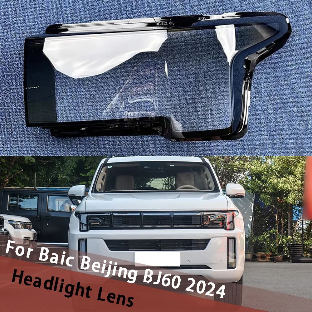 Per Baic Pechino BJ60 2024 Faro Copriobiettivo Paralume Trasparente Coprilampada Faro Borsette Plexiglass Auto Parti di Ricambio